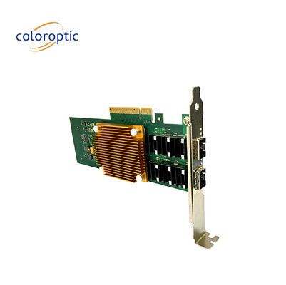 Çift Portlu Pcie Ağ Kartı 25G Optik NIC Anahtar Otobüs Adaptörü PCI Express 2.0