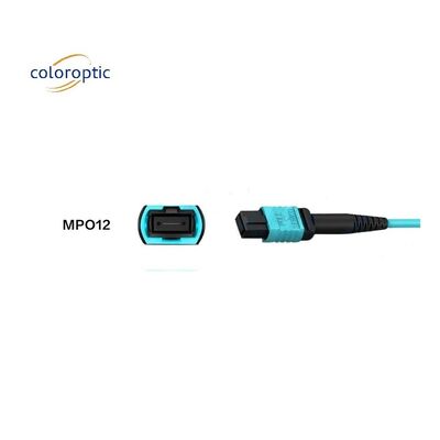 Fiber G652D OM3 MPO Patch Kablosu İş İhtiyaçları İçin 1m Uzunluk