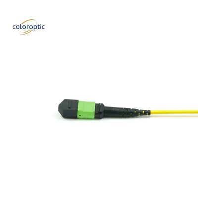 1m Multi Fiber Push On MPO Patch Cord ile PVC Ceket Aqua Color