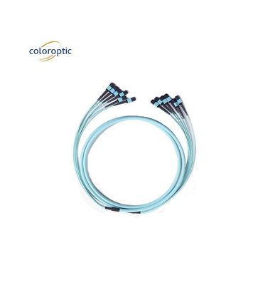12 çekirdekli MPO Patch Cord Fiber Mode OM3 G652D 1000 kat daha dayanıklı