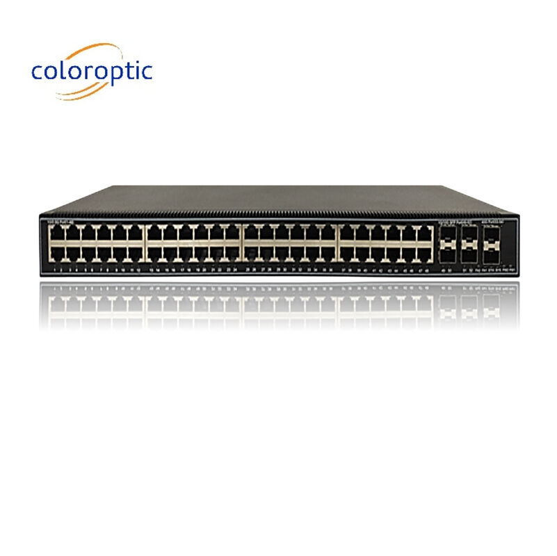 48 Port Gigabit Poe anahtarları QoS 10/100/1000M POE, 6*10GE SFP+ portları