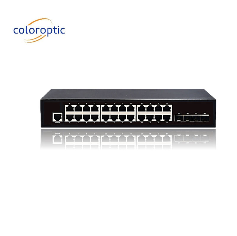 3 katman 24 port Core Network Switch 10/100/1000M 4*GE SFP Ethernet Uplink