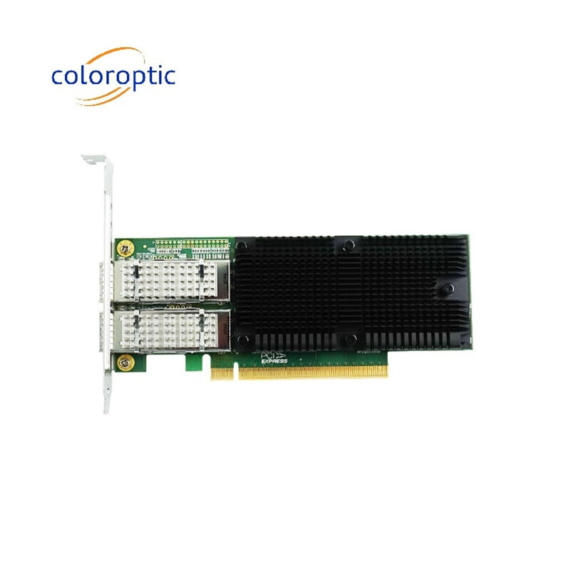 PCIe X16 Çift Portlu QSFP28 Ethernet Ağ Adaptörü 100G Intel E810